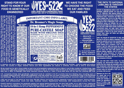 Dr. Bronner’s Adds I-522 GMO Labeling Campaign to Product Labels