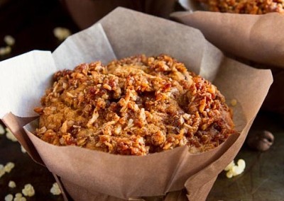 Sweet Potato Chocolate Chunk Crumble Muffins