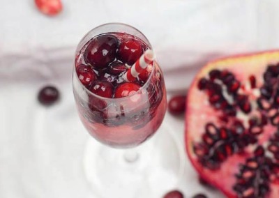 Cranberry Pomegranate Champagne Sparkler