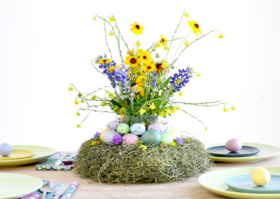 Get Festive DIY Backyard Spring Wildflower Centerpiece