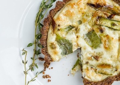Springtime Non-GMO Roasted Asparagus Quiche