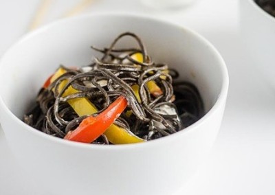 Black Bean Pasta with Red Curry Sauce