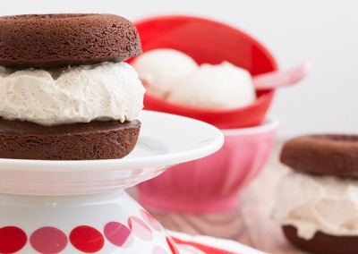 Vegan Chocolate Donut “Ice Cream” Sandwiches