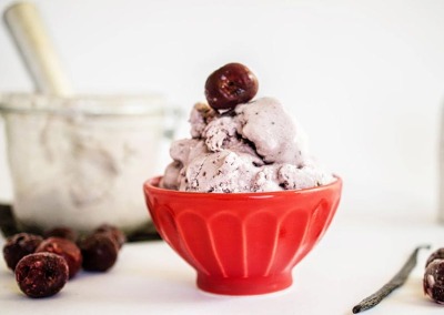 Calming Dairy-Free Cherry Ice Cream