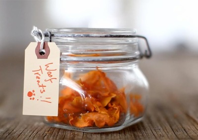 Easiest Organic Sweet Potato Chip Dog Treats!