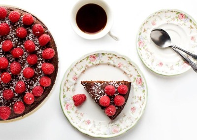 Yes, a Paleo Raspberry Honey Chocolate Torte
