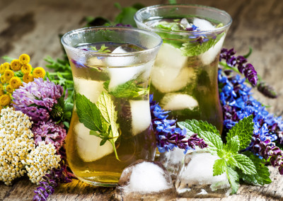Create a Better Iced Tea with Garden Greens, Flowers and Herbs